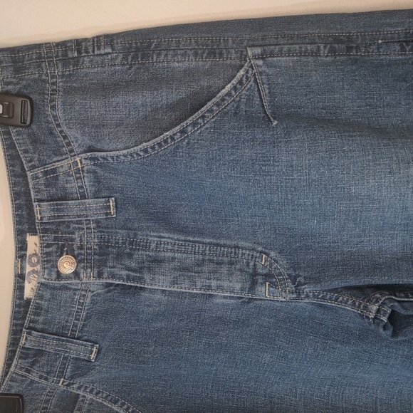 WE The Free Wide Leg High Waisted Open Side Blue Jeans 28 - Picture 3 of 10